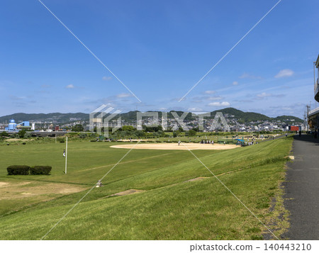 Inagawa Sports Park, a bustling riverside park. Inagawa Sports Park, a bustling riverside park. 140443210