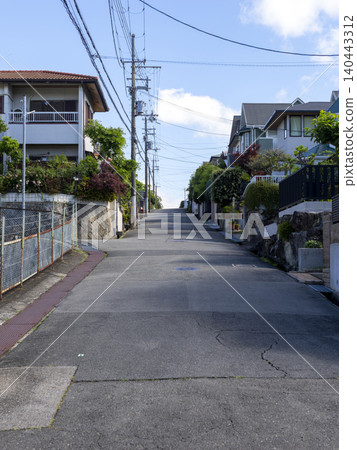 New residential area built on a steep slope New residential area built on a steep slope 140443312