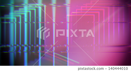 Abstract Neon Glitch Background with Pink and Cyan Rectangular Frames Abstract Neon Glitch Background with Pink and Cyan Rectangular Frames 140444010