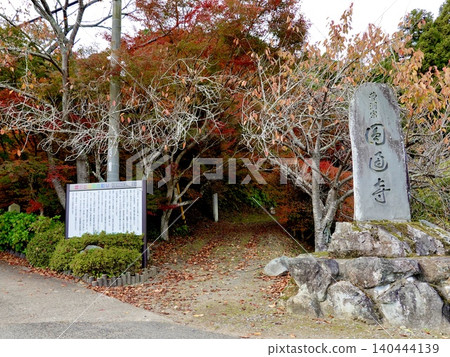 Autumn foliage scenery at the entrance of Entsuji Temple, one of the three famous autumn foliage spots in Tanba, Tanba City, Hyogo Prefecture Autumn foliage scenery at the entrance of Entsuji Temple, one of the three famous autumn foliage spots in Tanba, Tanba City, Hyogo Prefecture 140444139