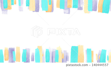 Stylish frame with watercolor brushstrokes 140444557