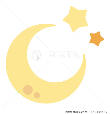 新月和星星的插圖 新月和星星的插圖 140444567