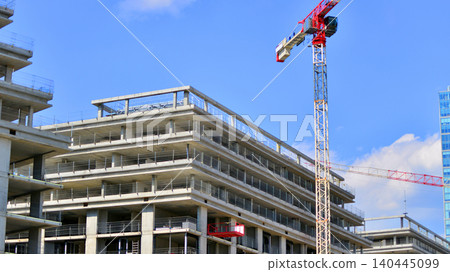 New multistory apartment buildings under construction New multistory apartment buildings under construction 140445099
