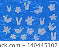Rabbit and flower illustration 140445102
