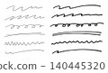 Handwritten line set (black) 140445320