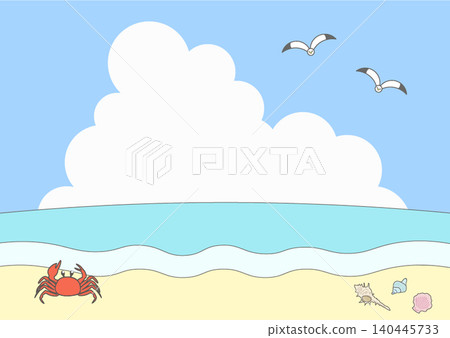 Summer vector illustration 2 with cumulonimbus clouds. Summer vector illustration 2 with cumulonimbus clouds. 140445733