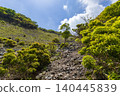 The steep climb in the latter half of the Idotani course on Mt. Nyudogatake. 140445839