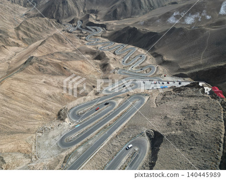 The Panlong Ancient Road, or "Panlong Gudao" is one of the most breathtaking routes in southern Xinjiang, China. 140445989