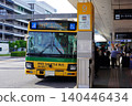 Free inter-terminal shuttle buses and tourists waiting for departure at Haneda Airport Terminal 2. 140446434