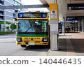 Free inter-terminal shuttle bus waiting for departure at Haneda Airport Terminal 2 140446435