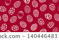 Seamless easter eggs pattern on red	 140446483