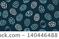 Seamless Pattern of Decorated Easter Eggs	 140446488