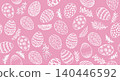 Seamless easter eggs pattern on pink	 140446592