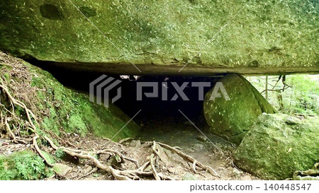 The gigantic Tsuji-no-Iwaya cave stands on Yakushima Island in Kagoshima Prefecture. The gigantic Tsuji-no-Iwaya cave stands on Yakushima Island in Kagoshima Prefecture. 140448547