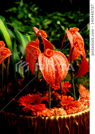 Bunch of Red Anthurium Flowers Bunch of Red Anthurium Flowers 140448787