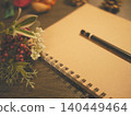 Fashionable notebook and pen 140449464