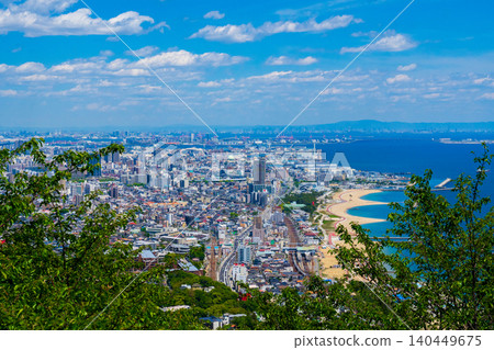 從兵庫縣神戶市須磨浦山公園眺望神戶市 140449675