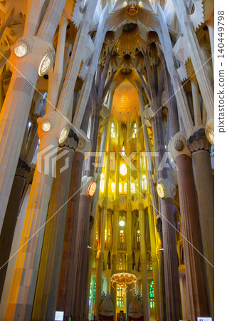 Gaudí's interior altar of the Sagrada Familia Gaudí's interior altar of the Sagrada Familia 140449798