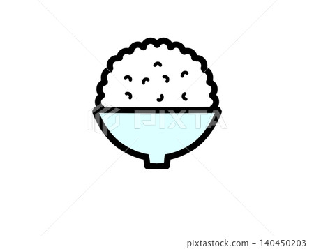White rice illustration White rice illustration 140450203