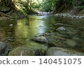 The Fuefuki River stream in early summer, with sunlight filtering through the fresh green leaves (Yamanashi City, Yamanashi Prefecture) 140451075