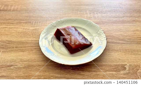 A Delectable and Beautiful Jelly Dessert Presented on a Decorative Plate for All Occasions A Delectable and Beautiful Jelly Dessert Presented on a Decorative Plate for All Occasions 140451106