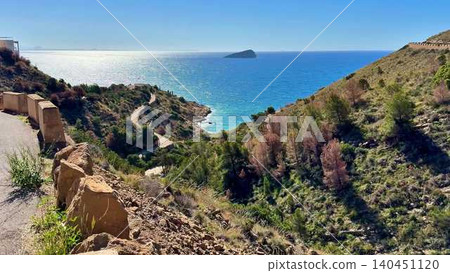 Scenic Coastal Road Featuring Magnificent Ocean View and Beautiful Curvy Pathway Ahead Scenic Coastal Road Featuring Magnificent Ocean View and Beautiful Curvy Pathway Ahead 140451120