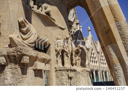 Gaudí's Passion Façade of the Sagrada Familia Gaudí's Passion Façade of the Sagrada Familia 140451237