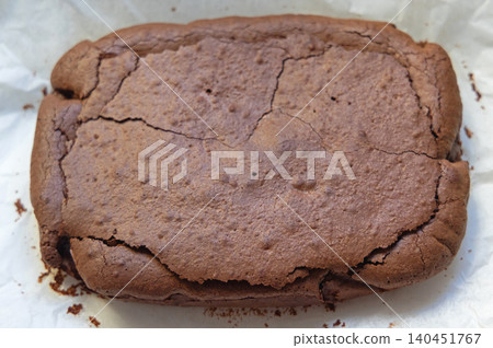 Chocolate Brownie Top View Chocolate Brownie Top View 140451767