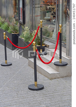 Red Velvet Rope Posts 140451797
