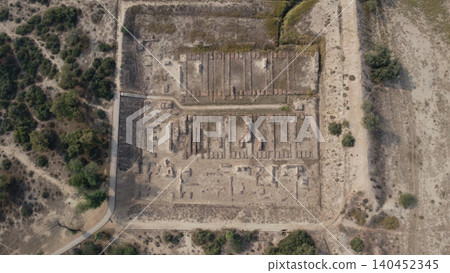 Harappa granary ruins ancient barter trade site pakistan 140452345