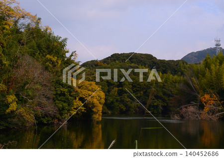 水龜之鄉的秋葉美景 140452686