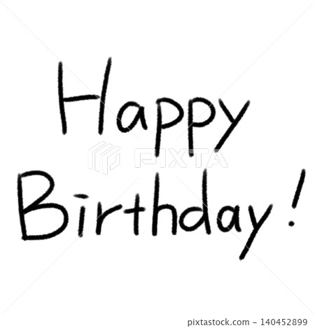 Pencil-style handwritten letters: Happy birthday Pencil-style handwritten letters: Happy birthday 140452899
