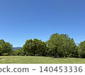 Blue sky and fresh green square 140453336