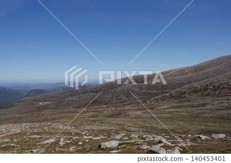 Rocky mountain landscape in Scotland on sunny day Rocky mountain landscape in Scotland on sunny day 140453401