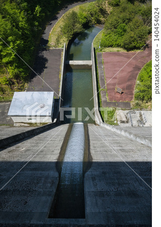 岐阜縣惠那市的中方水壩和笠置山 140454024