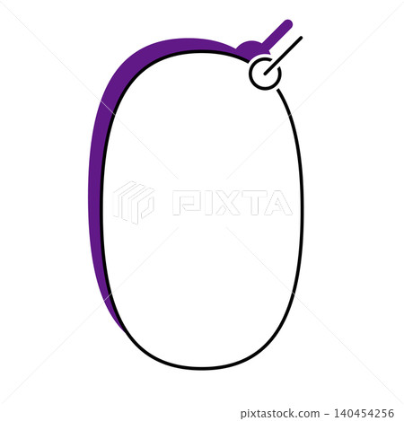 A simple, vertically elongated oval speech bubble illustration. A simple, vertically elongated oval speech bubble illustration. 140454256