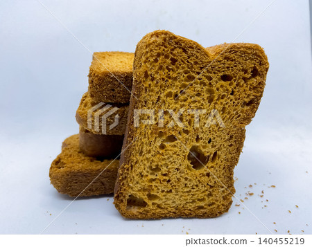 Pile rusks with wholewheat flour, Crispy Golden-Brown Rusk Toast Pile rusks with wholewheat flour, Crispy Golden-Brown Rusk Toast 140455219