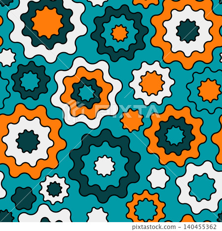 A seamless pattern with abstract circles. Floral ornate colorful background. An Abstract multi-colored fun backdrop. 140455362