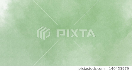 A background illustration with deep green watercolor bleeding onto drawing paper. A background illustration with deep green watercolor bleeding onto drawing paper. 140455979