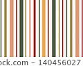 Seamless vertical stripe pattern in earthy autumn palette: forest green, burgundy, amber, terracotta, olive and blush on white. Clean bold design for fabric, gift wrap, wallpaper, stationery, decor. 140456027