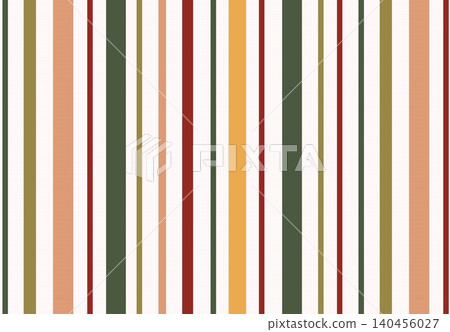 Seamless vertical stripe pattern in earthy autumn palette: forest green, burgundy, amber, terracotta, olive and blush on white. Clean bold design for fabric, gift wrap, wallpaper, stationery, decor. Seamless vertical stripe pattern in earthy autumn palette: forest green, burgundy, amber, terracotta, olive and blush on white. Clean bold design for fabric, gift wrap, wallpaper, stationery, decor. 140456027