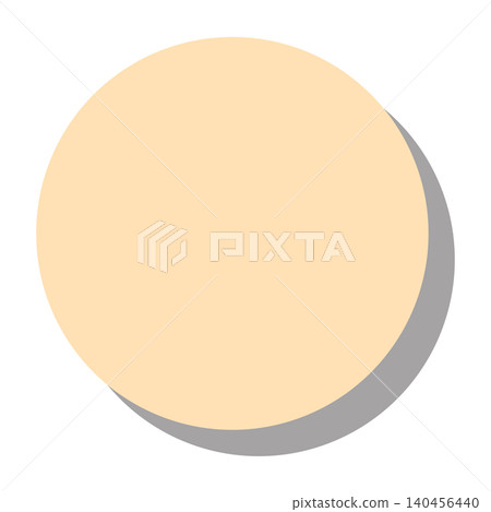 A beige circle with a shadow in the bottom right corner, which can be used as a background or icon base. 140456440