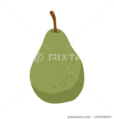 Hand drawn whole green pear fruit vector illustration isolated Hand drawn whole green pear fruit vector illustration isolated 140456624
