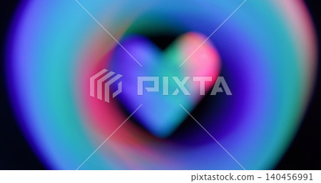 Heart background. Blur valentine. Defocused blue green pink color shine lens flare spark glare flicker gleam on abstract dark black background. Heart background. Blur valentine. Defocused blue green pink color shine lens flare spark glare flicker gleam on abstract dark black background. 140456991