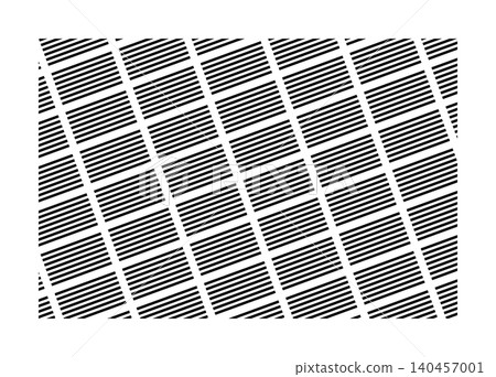 Optical illusion of a tilted rectangle. Combination of Zollner illusion and illusory contours. Inclined lines create a rectangle that appears slanting down to the right. Isolated illustration. Vector Optical illusion of a tilted rectangle. Combination of Zollner illusion and illusory contours. Inclined lines create a rectangle that appears slanting down to the right. Isolated illustration. Vector 140457001