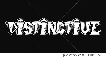 Distinctive graffiti word typography design Distinctive graffiti word typography design 140458546