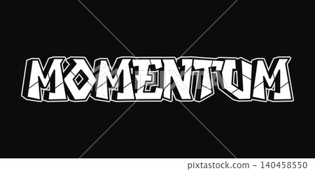 Momentum graffiti word typography design Momentum graffiti word typography design 140458550