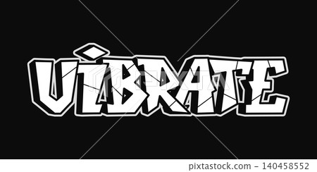 Vibrate graffiti word typography design 140458552