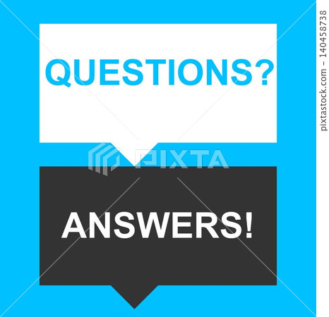 Questions And Answers Speech Bubble Graphic Blue Background Communication Dialogue Support Education Customer Service Concept Illustration Bold Text Design Questions And Answers Speech Bubble Graphic Blue Background Communication Dialogue Support Education Customer Service Concept Illustration Bold Text Design 140458738