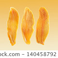 Mango slices dehydrated in closeup 140458792